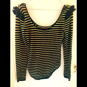 *Betsey Johnson* Great condition black and gold top, size Large.